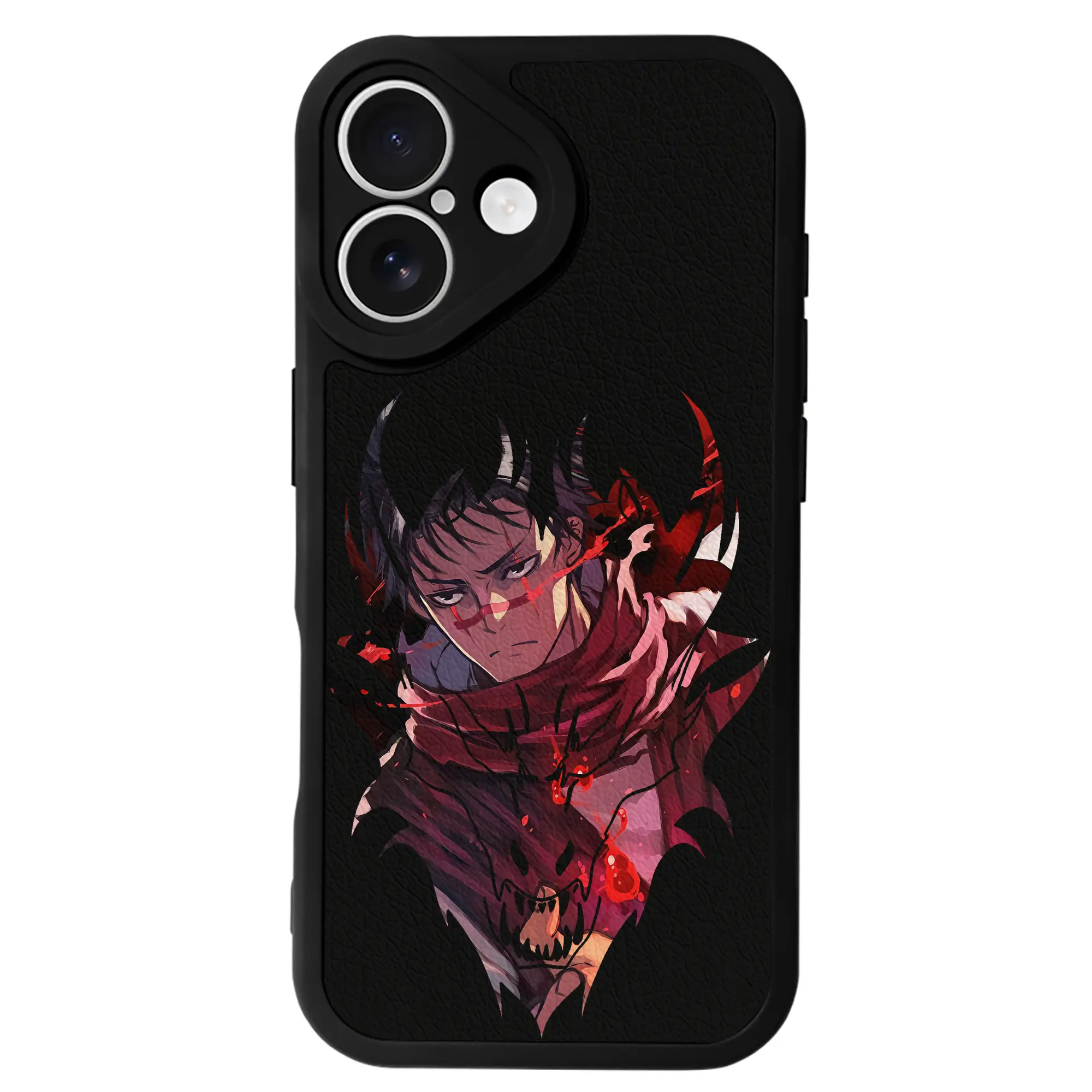 呪術廻戦 グッズ,脹相 - IPhone 16シリーズ対応 ・ シリコンスマホケース ・ レザー調 ・ 高精度フィット ・ 耐衝撃 ・ ワイヤレス充電対応 ・ 精密カット